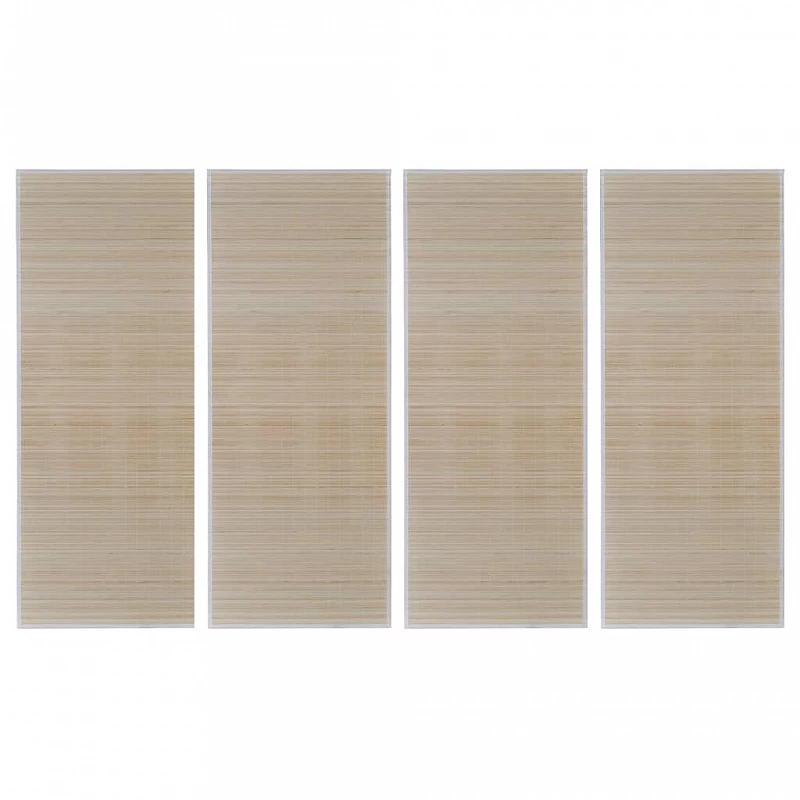 Tappeti Rettangolari In Bambù Naturale 4 Pz 120x180 Cm 2 Tappeti Rettangolari In Bambù Naturale 4 Pz 120x180 Cm - immagine 2