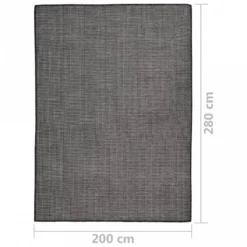Tappeto Da Esterni A Tessitura Piatta 200x280 Cm Grigio -Garden Home tappeto da esterni a tessitura piatta 200x280 cm grigio 5