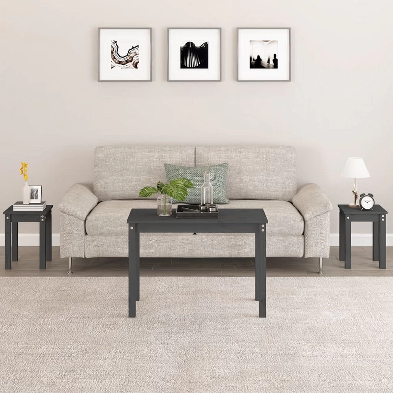 Tavolini A Incastro 3 Pz Grigio In Legno Massello Di Pino 1 Tavolini A Incastro 3 Pz Grigio In Legno Massello Di Pino