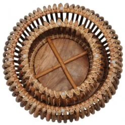 Tavolini Da Caffè 2 Pz In Rattan Naturale -Garden Home tavolini da caffe 2 pz in rattan naturale 7