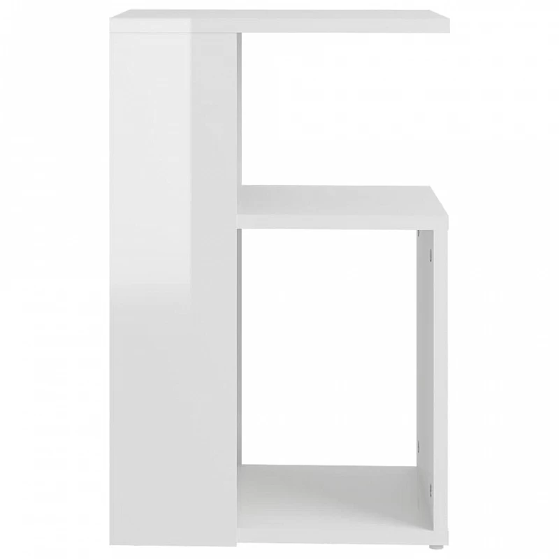 Tavolino Bianco Lucido 36x30x56 Cm In Truciolato 4 Tavolino Bianco Lucido 36x30x56 Cm In Truciolato - immagine 4