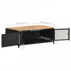 Tavolino Da Caffè 90x50x37 Cm In Legno Massello Di Mango Grezzo 12 Tavolino Da Caffè 90x50x37 Cm In Legno Massello Di Mango Grezzo -Garden Home tavolino da caffe 90x50x37 cm in legno massello di mango grezzo 4