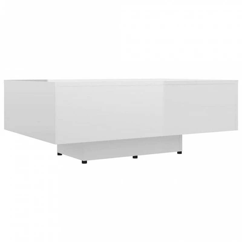 Tavolino Da Caffè Bianco Lucido 85x55x31 Cm In Truciolato 2 Tavolino Da Caffè Bianco Lucido 85x55x31 Cm In Truciolato - immagine 2