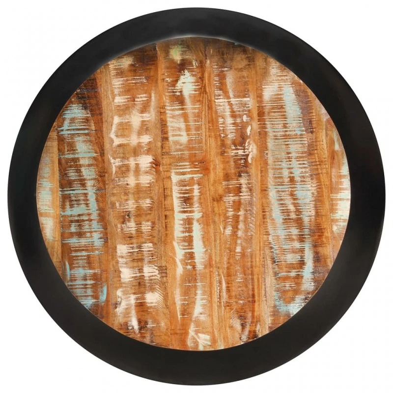 Tavolino Da Caffè Nero 68x68x30 Cm Legno Massello Di Recupero 2 Tavolino Da Caffè Nero 68x68x30 Cm Legno Massello Di Recupero - immagine 2