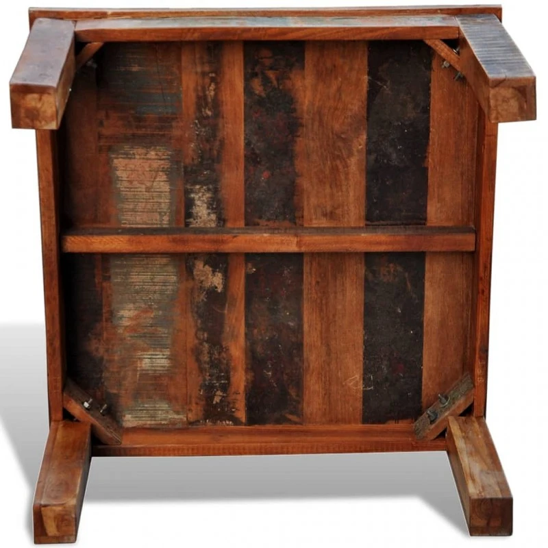 Tavolino Da Caffè Quadrato In Legno Di Recupero 5 Tavolino Da Caffè Quadrato In Legno Di Recupero - immagine 5