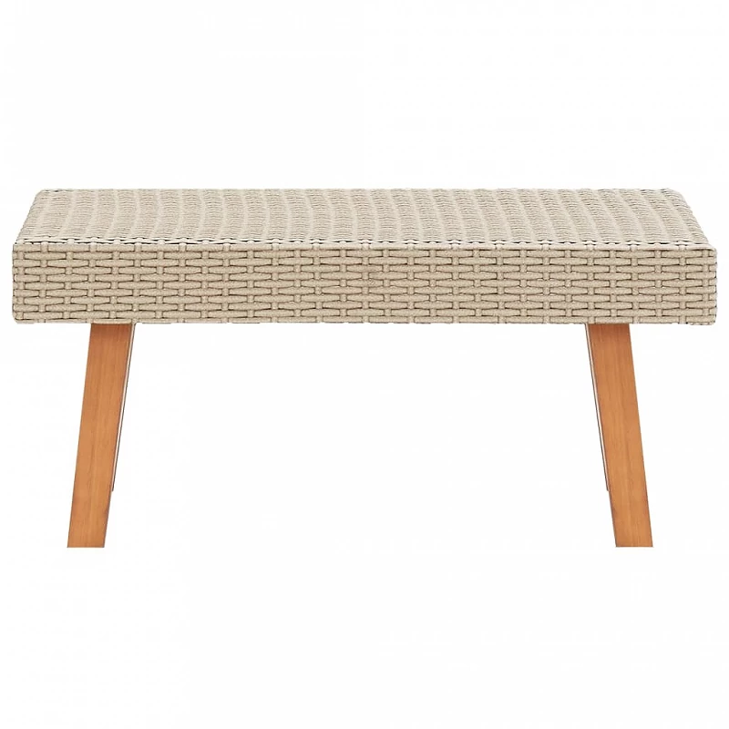 Tavolino Da Giardino In Polyrattan Beige 2 Tavolino Da Giardino In Polyrattan Beige - immagine 2