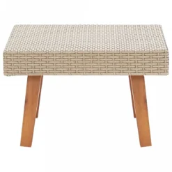 Tavolino Da Giardino In Polyrattan Beige 7 Tavolino Da Giardino In Polyrattan Beige -Garden Home tavolino da giardino in polyrattan beige 2