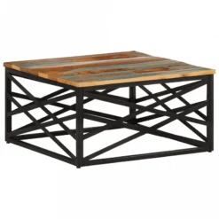Tavolino Da Salotto 68x68x35 Cm In Legno Massello Di Recupero -Garden Home tavolino da salotto 68x68x35 cm in legno massello di recupero 8