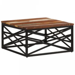 Tavolino Da Salotto 68x68x35 Cm In Legno Massello Di Recupero -Garden Home tavolino da salotto 68x68x35 cm in legno massello di recupero 9