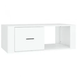 Tavolino Da Salotto Bianco 100x50,5x35 Cm In Legno Multistrato -Garden Home tavolino da salotto bianco 100x505x35 cm in legno multistrato 1