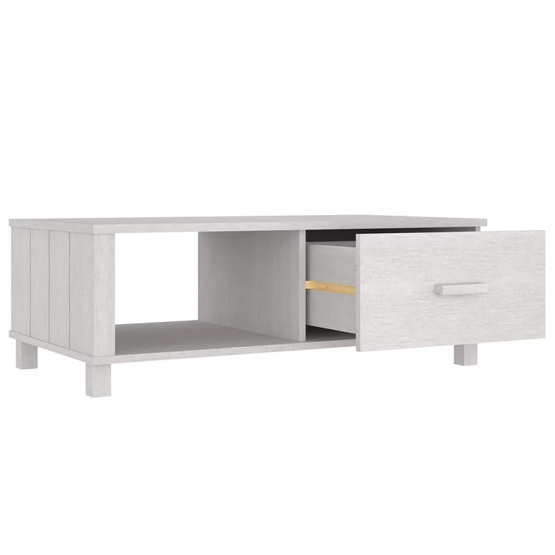 Tavolino Da Salotto Bianco 100x55x35 Cm Legno Massello Di Pino 7 Tavolino Da Salotto Bianco 100x55x35 Cm Legno Massello Di Pino - immagine 7