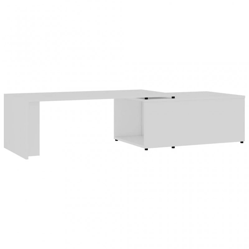Tavolino Da Salotto Bianco 150x50x35 Cm In Legno Multistrato 2 Tavolino Da Salotto Bianco 150x50x35 Cm In Legno Multistrato - immagine 2
