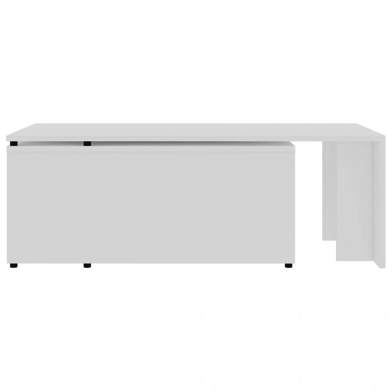 Tavolino Da Salotto Bianco 150x50x35 Cm In Legno Multistrato 7 Tavolino Da Salotto Bianco 150x50x35 Cm In Legno Multistrato - immagine 7