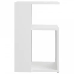 Tavolino Da Salotto Bianco 36x30x56 Cm In Legno Multistrato -Garden Home tavolino da salotto bianco 36x30x56 cm in legno multistrato 3