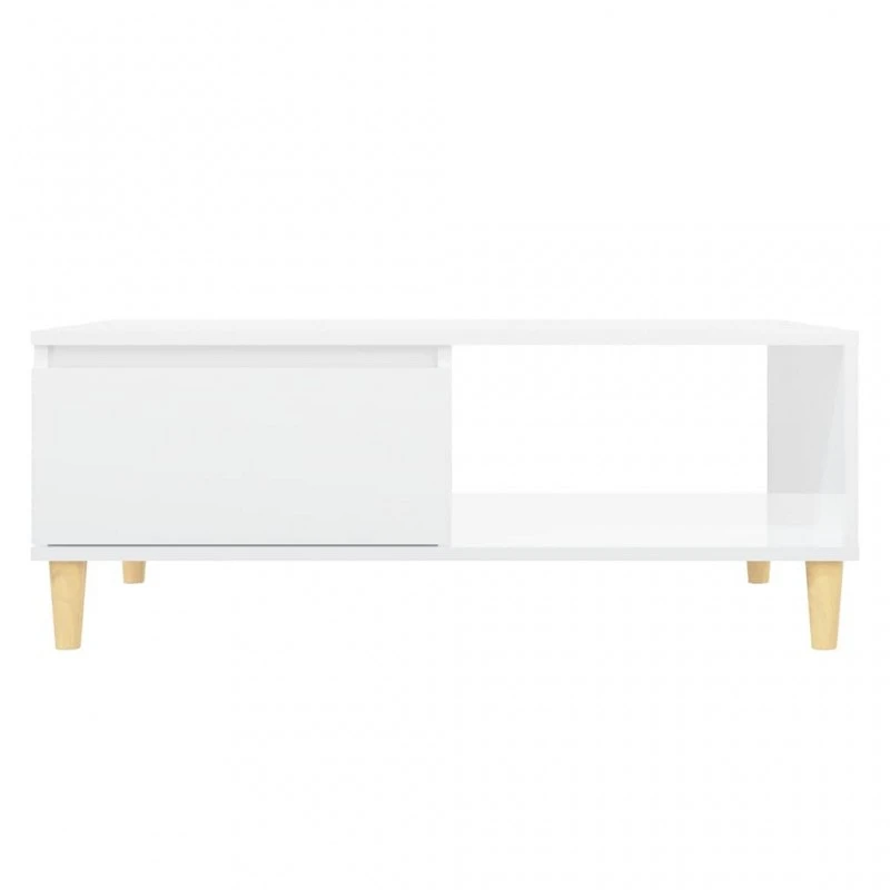 Tavolino Da Salotto Bianco Lucido 90x60x35 Cm In Truciolato 6 Tavolino Da Salotto Bianco Lucido 90x60x35 Cm In Truciolato - immagine 6