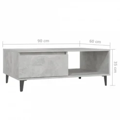 Tavolino Da Salotto Grigio Cemento 90x60x35 Cm In Truciolato 15 Tavolino Da Salotto Grigio Cemento 90x60x35 Cm In Truciolato -Garden Home tavolino da salotto grigio cemento 90x60x35 cm in truciolato 7