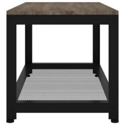 Tavolino Da Salotto Grigio E Nero 90x45x45 Cm In MDF E Ferro -Garden Home tavolino da salotto grigio e nero 90x45x45 cm in mdf e ferro 3