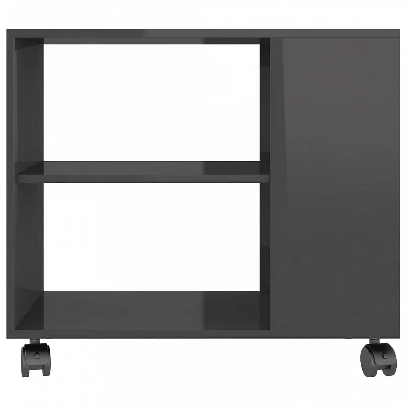 Tavolino Da Salotto Grigio Lucido 70x35x55 Cm Legno Multistrato 4 Tavolino Da Salotto Grigio Lucido 70x35x55 Cm Legno Multistrato - immagine 4