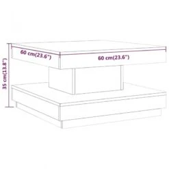 Tavolino Da Salotto Marrone Chiaro 60x60x35 Cm In MDF -Garden Home tavolino da salotto marrone chiaro 60x60x35 cm in mdf 5