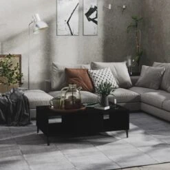 Tavolino Da Salotto Nero 103,5x60x35 Cm In Truciolato