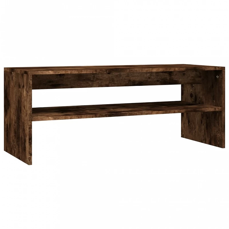Tavolino Da Salotto Rovere Fumo 100x40x40 Cm Legno Multistrato 2 Tavolino Da Salotto Rovere Fumo 100x40x40 Cm Legno Multistrato - immagine 2