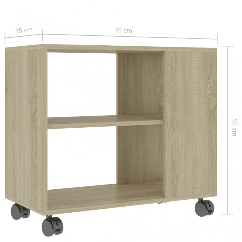 Tavolino Da Salotto Rovere Sonoma 70x35x55 Cm Legno Multistrato 6 Tavolino Da Salotto Rovere Sonoma 70x35x55 Cm Legno Multistrato - immagine 6
