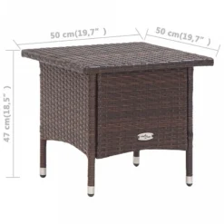 Tavolino Da Tè Marrone 50x50x47 Cm In Polyrattan 9 Tavolino Da Tè Marrone 50x50x47 Cm In Polyrattan -Garden Home tavolino da te marrone 50x50x47 cm in polyrattan 4