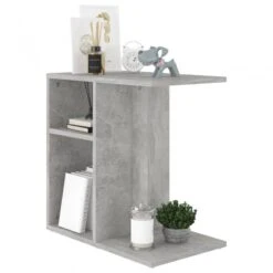 Tavolino Grigio Cemento 50x30x50 Cm In Truciolato -Garden Home tavolino grigio cemento 50x30x50 cm in truciolato 2