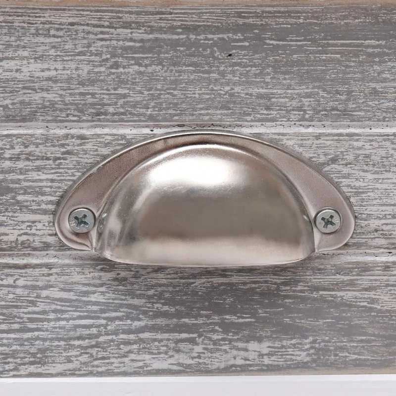 Tavolino Laterale Grigio 40x40x40 Cm In Legno Di Paulownia 6 Tavolino Laterale Grigio 40x40x40 Cm In Legno Di Paulownia - immagine 6