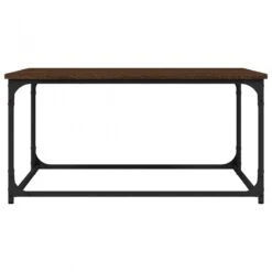 Tavolino Rovere Marrone 80x50x40cm In Legno Multistrato E Ferro -Garden Home tavolino rovere marrone 80x50x40cm in legno multistrato e ferro 5