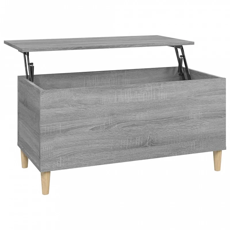 Tavolino Salotto Grigio Sonoma 90x44,5x45 Cm Legno Multistrato 2 Tavolino Salotto Grigio Sonoma 90x44,5x45 Cm Legno Multistrato - immagine 2