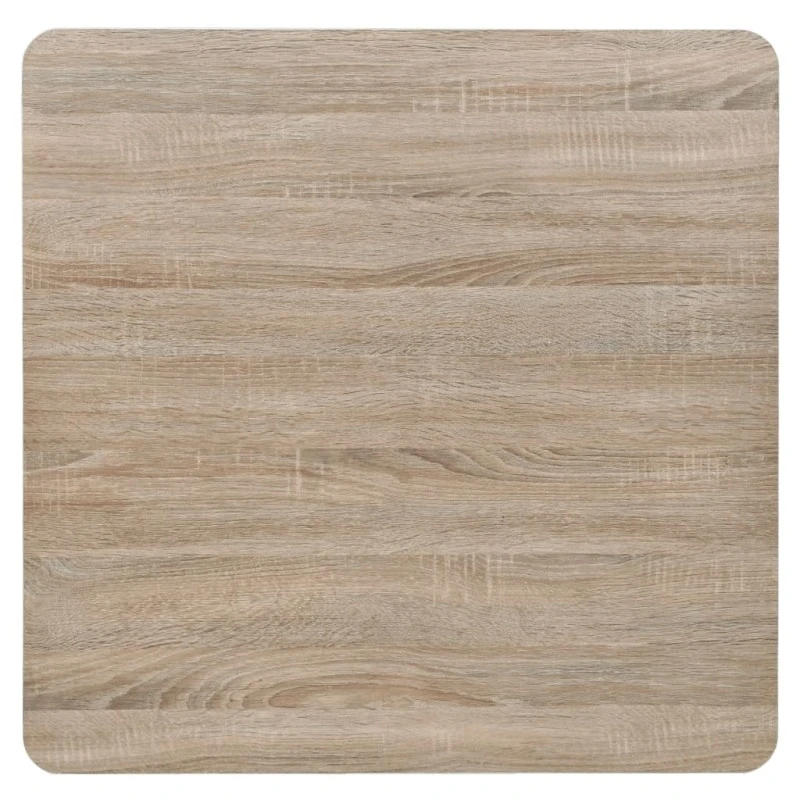 Tavolo Bistrot MDF E Acciaio Quadrato 80x80x75 Cm Color Rovere 4 Tavolo Bistrot MDF E Acciaio Quadrato 80x80x75 Cm Color Rovere - immagine 4