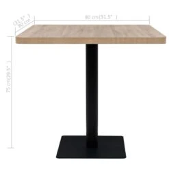 Tavolo Bistrot MDF E Acciaio Quadrato 80x80x75 Cm Color Rovere 11 Tavolo Bistrot MDF E Acciaio Quadrato 80x80x75 Cm Color Rovere -Garden Home tavolo bistrot mdf e acciaio quadrato 80x80x75 cm color rovere 5