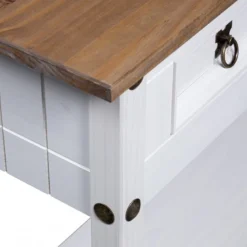 Tavolo Console In Pino Messicano Corona Bianco 90x34,5x73 Cm 12 Tavolo Console In Pino Messicano Corona Bianco 90x34,5x73 Cm -Garden Home tavolo console in pino messicano corona bianco 90x345x73 cm 4