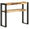 Tavolo Consolle 90x30x75 Cm In Legno Di Mango Grezzo 16 Tavolo Consolle 90x30x75 Cm In Legno Di Mango Grezzo -Garden Home tavolo consolle 90x30x75 cm in legno di mango grezzo