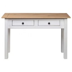 Tavolo Consolle Bianco 110x40x72 Cm Legno Massello Pino Panama 13 Tavolo Consolle Bianco 110x40x72 Cm Legno Massello Pino Panama -Garden Home tavolo consolle bianco 110x40x72 cm legno massello pino panama 4