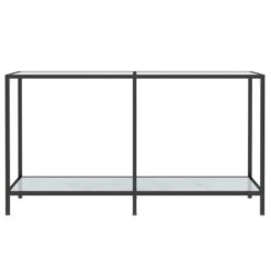 Tavolo Consolle Bianco 140x35x75,5 Cm In Vetro Temperato -Garden Home tavolo consolle bianco 140x35x755 cm in vetro temperato 1