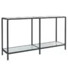 Tavolo Consolle Bianco 140x35x75,5 Cm In Vetro Temperato 18 Tavolo Consolle Bianco 140x35x75,5 Cm In Vetro Temperato -Garden Home tavolo consolle bianco 140x35x755 cm in vetro temperato