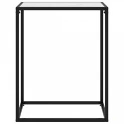 Tavolo Consolle Bianco 60x35x75 Cm In Vetro Temperato -Garden Home tavolo consolle bianco 60x35x75 cm in vetro temperato 1