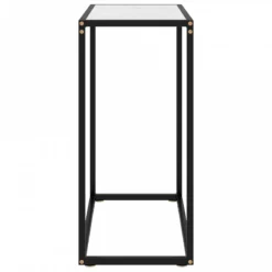 Tavolo Consolle Bianco 60x35x75 Cm In Vetro Temperato -Garden Home tavolo consolle bianco 60x35x75 cm in vetro temperato 2