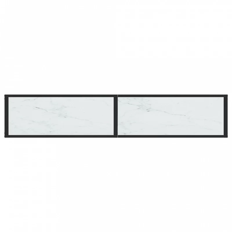 Tavolo Consolle Bianco Marmo 180x35x75,5 Cm In Vetro Temperato 5 Tavolo Consolle Bianco Marmo 180x35x75,5 Cm In Vetro Temperato - immagine 5