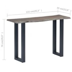 Tavolo Consolle Grigio 115x35x76 Cm Massello D'Acacia E Ferro -Garden Home tavolo consolle grigio 115x35x76 cm massello d acacia e ferro 6