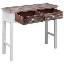 Tavolo Consolle Marrone 90x30x77 Cm In Legno -Garden Home tavolo consolle marrone 90x30x77 cm in legno 2