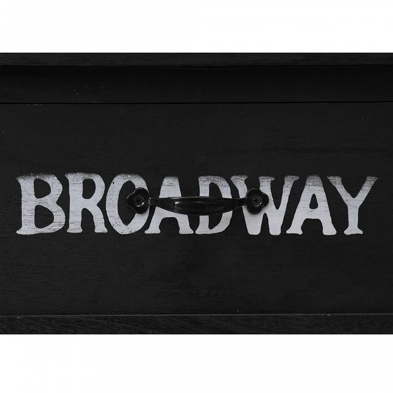 Tavolo Consolle Nero 110x45x76 Cm In Legno 7 Tavolo Consolle Nero 110x45x76 Cm In Legno - immagine 7