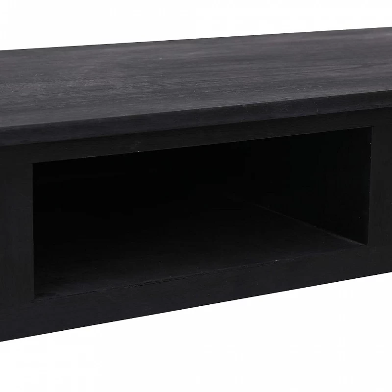 Tavolo Consolle Nero 110x45x76 Cm In Legno 8 Tavolo Consolle Nero 110x45x76 Cm In Legno - immagine 8