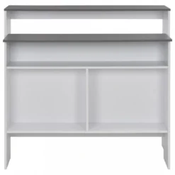 Tavolo Da Bar A 2 Livelli Bianco E Grigio 130x40x120 Cm 13 Tavolo Da Bar A 2 Livelli Bianco E Grigio 130x40x120 Cm -Garden Home tavolo da bar a 2 livelli bianco e grigio 130x40x120 cm 4