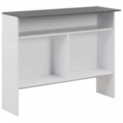 Tavolo Da Bar A 2 Livelli Bianco E Grigio 130x40x120 Cm 16 Tavolo Da Bar A 2 Livelli Bianco E Grigio 130x40x120 Cm -Garden Home tavolo da bar a 2 livelli bianco e grigio 130x40x120 cm 7
