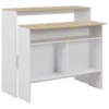 Tavolo Da Bar A 2 Livelli Bianco E Rovere 130x40x120 Cm 17 Tavolo Da Bar A 2 Livelli Bianco E Rovere 130x40x120 Cm -Garden Home tavolo da bar a 2 livelli bianco e rovere 130x40x120 cm