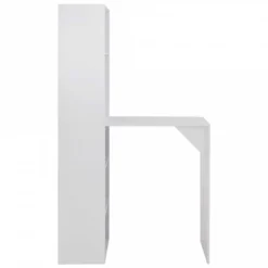 Tavolo Da Bar Con Mobiletto Bianco 115x59x200 Cm 7 Tavolo Da Bar Con Mobiletto Bianco 115x59x200 Cm -Garden Home tavolo da bar con mobiletto bianco 115x59x200 cm 1