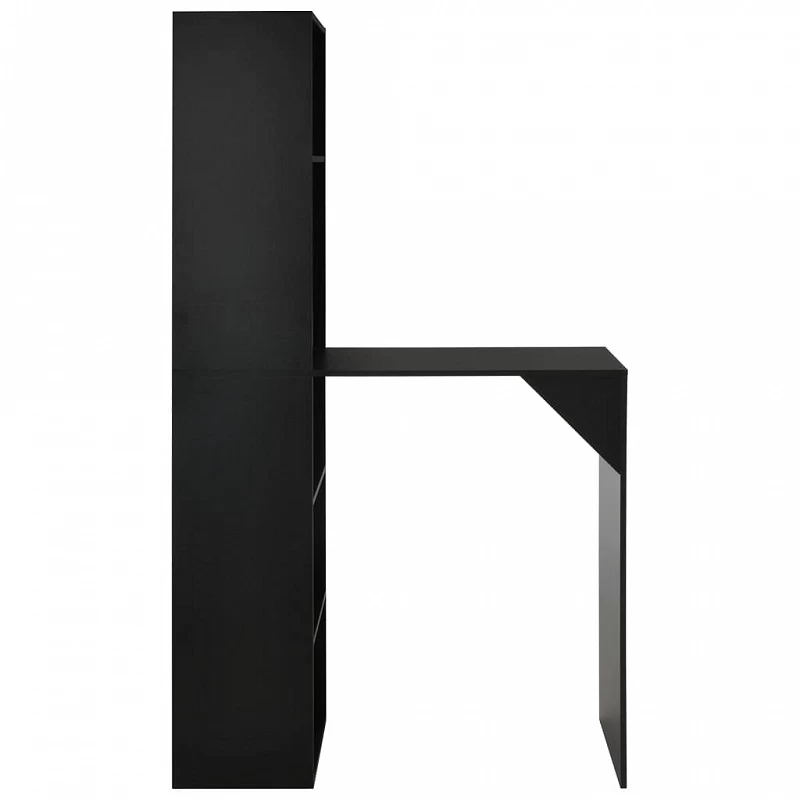 Tavolo Da Bar Con Mobiletto Nero 115x59x200 Cm 2 Tavolo Da Bar Con Mobiletto Nero 115x59x200 Cm - immagine 2